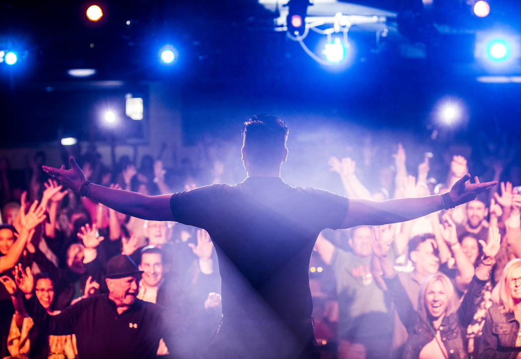 Singer and piano showman Frankie Moreno wows the crowd at The Showroom at the Golden Nugget on Saturday, May 20, 2017, in Las Vegas. Benjamin Hager Las Vegas Review-Journal @benjaminhphoto