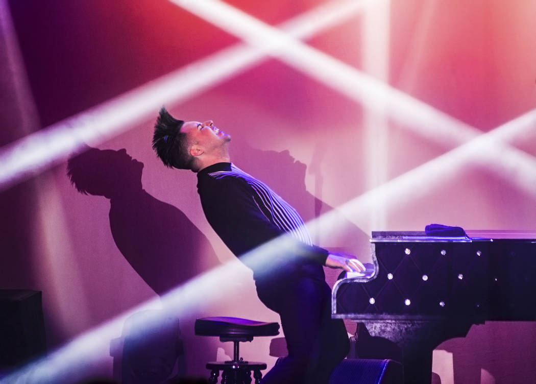 Singer and piano showman Frankie Moreno wows the crowd at The Showroom at the Golden Nugget on Saturday, May 20, 2017, in Las Vegas. Benjamin Hager Las Vegas Review-Journal @benjaminhphoto