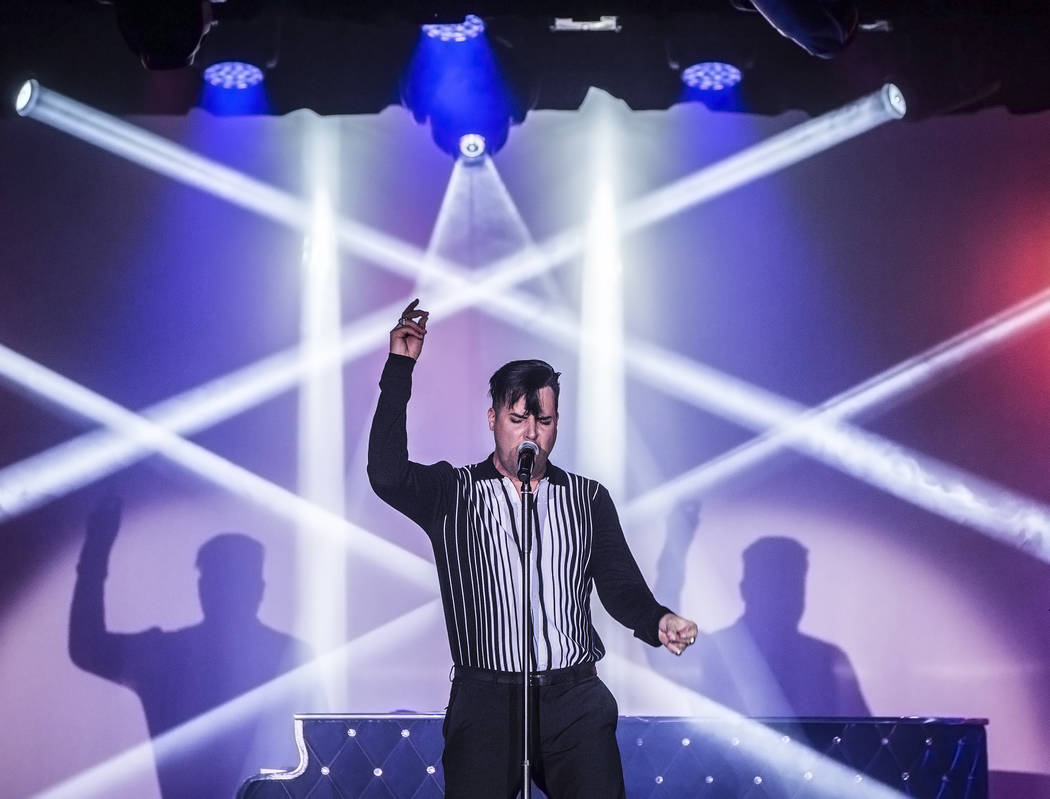 Singer and piano showman Frankie Moreno wows the crowd at The Showroom at the Golden Nugget on Saturday, May 20, 2017, in Las Vegas. Benjamin Hager Las Vegas Review-Journal @benjaminhphoto