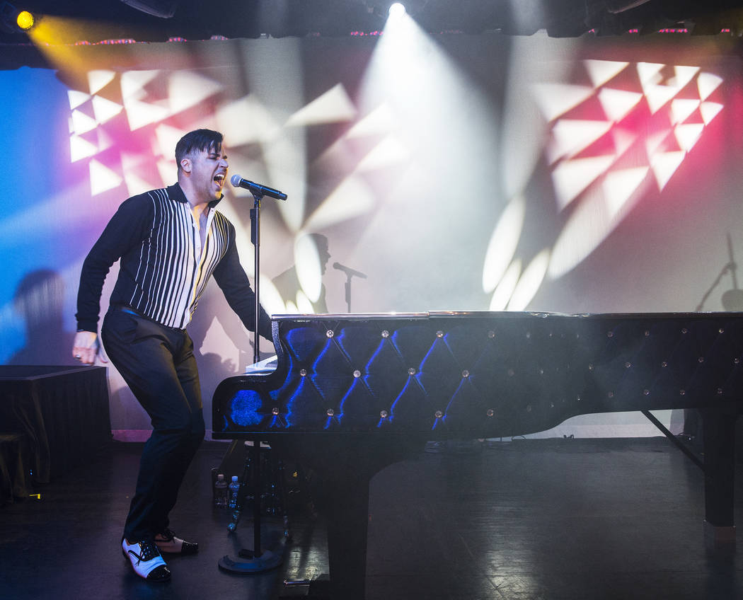 Singer and piano showman Frankie Moreno wows the crowd at The Showroom at the Golden Nugget on Saturday, May 20, 2017, in Las Vegas. Benjamin Hager Las Vegas Review-Journal @benjaminhphoto
