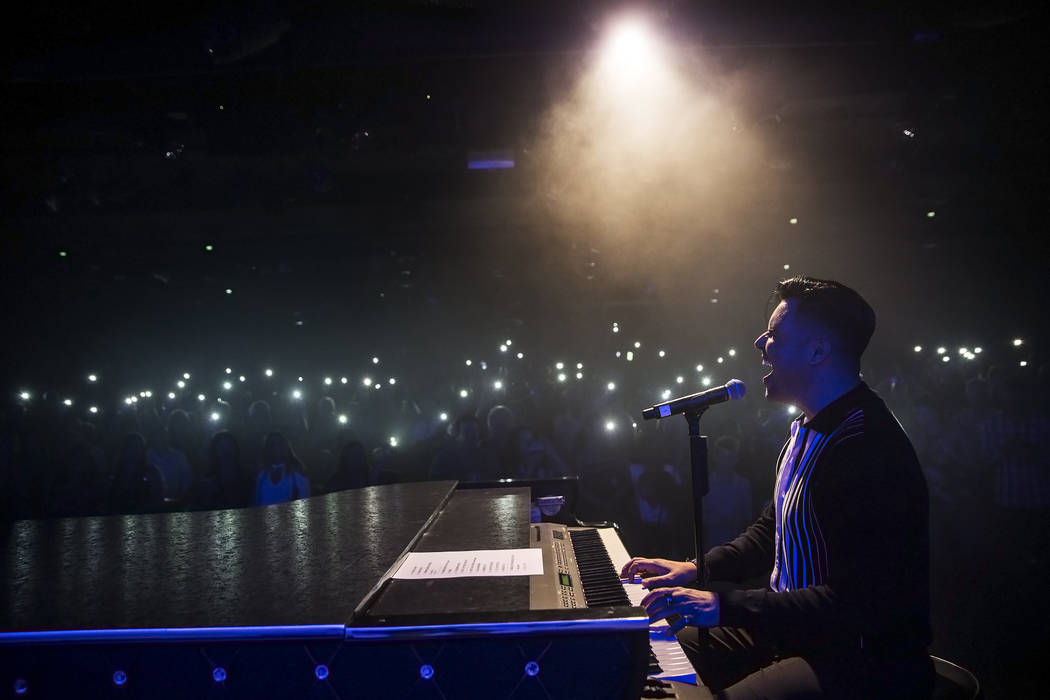 Singer and piano showman Frankie Moreno wows the crowd at The Showroom at the Golden Nugget on Saturday, May 20, 2017, in Las Vegas. Benjamin Hager Las Vegas Review-Journal @benjaminhphoto