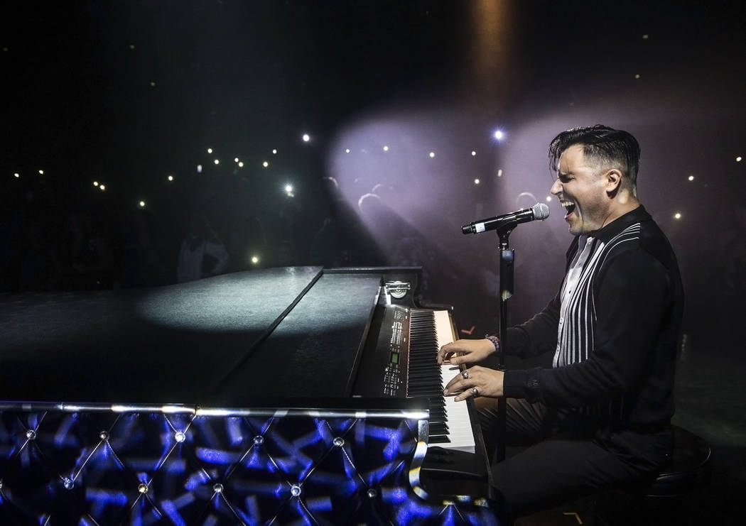 Singer and piano showman Frankie Moreno wows the crowd at The Showroom at the Golden Nugget on Saturday, May 20, 2017, in Las Vegas. Benjamin Hager Las Vegas Review-Journal @benjaminhphoto