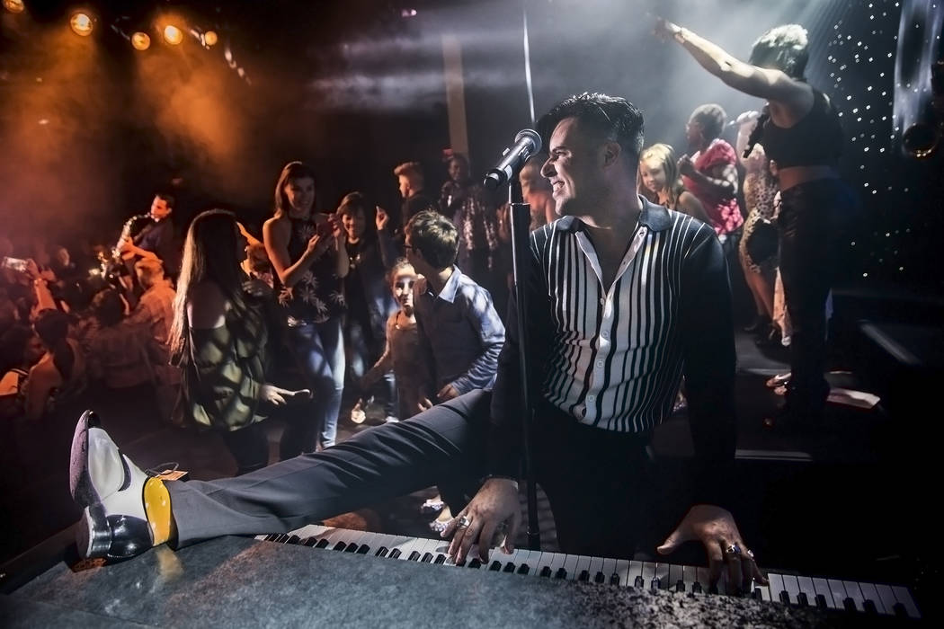 Singer and piano showman Frankie Moreno wows the crowd at The Showroom at the Golden Nugget on Saturday, May 20, 2017, in Las Vegas. Benjamin Hager Las Vegas Review-Journal @benjaminhphoto