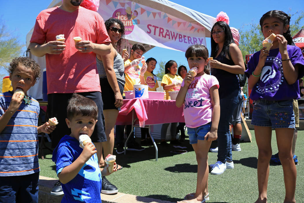 Adults, children scoop up fun at Springs Preserve ice cream festival