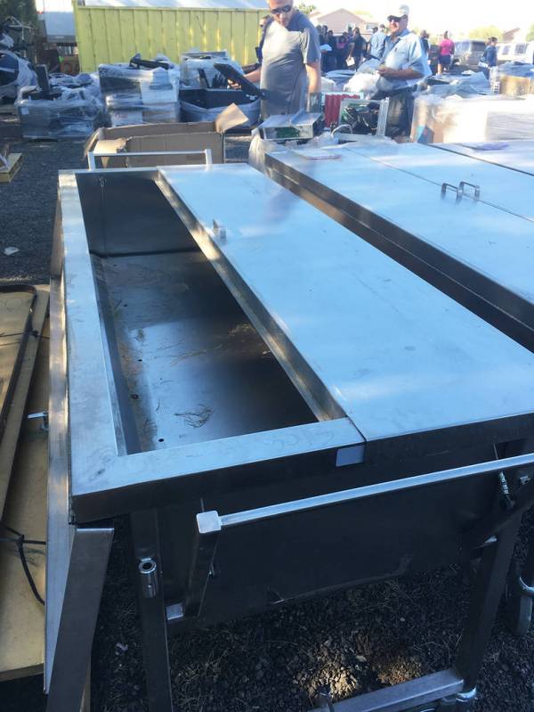 Former cadaver-storage tables were among the more macabre offerings at the Clark County governm ...