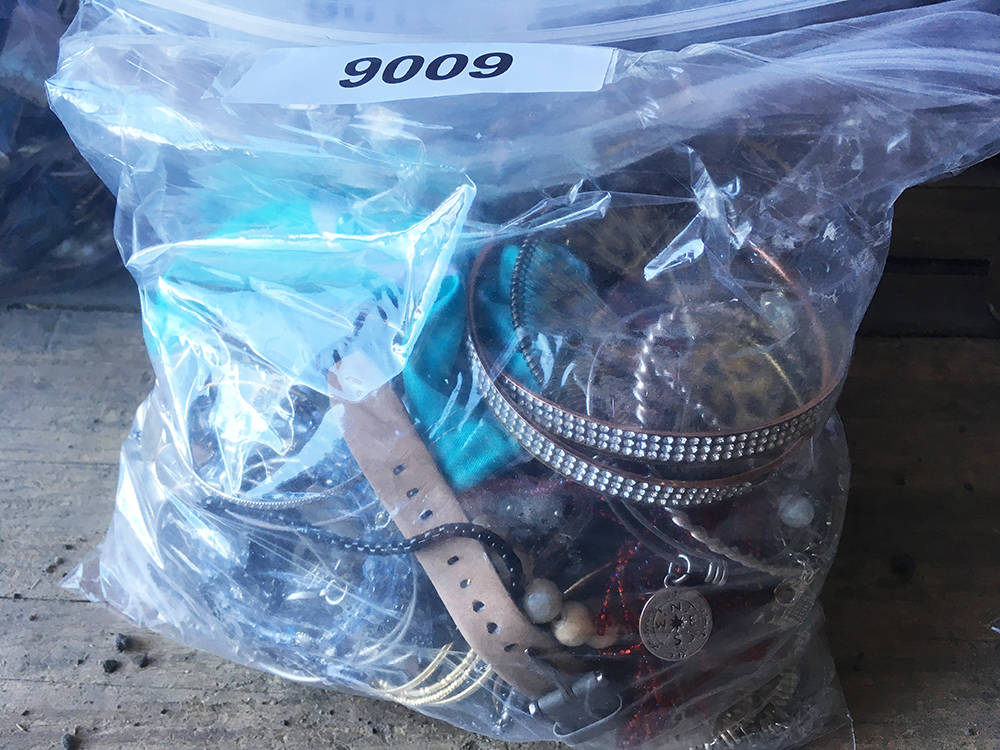Bags of jewelry were among the items up for bid as part of the McCarran International Airport l ...