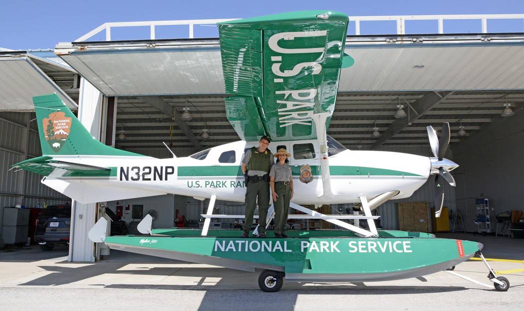 New park service float plane offers help from above at Lake Mead Las
