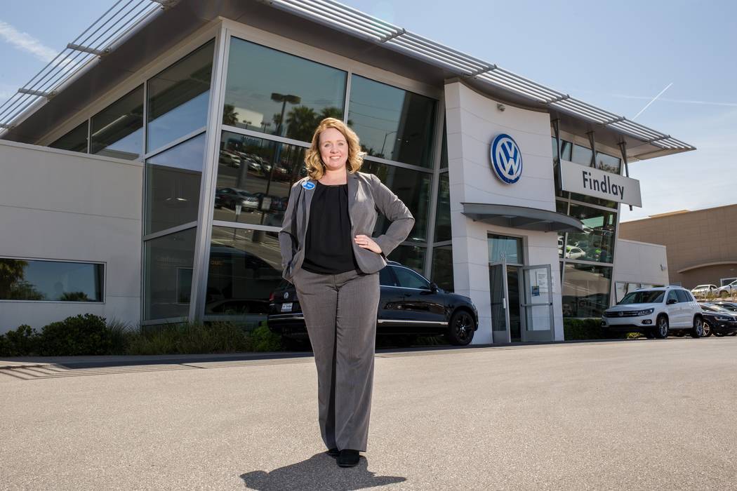 Findlay
New Findlay Volkswagen Henderson General Manager Melisa Eichbauer is seen at the dealership at 983 Auto Show Drive in the Valley Automall.