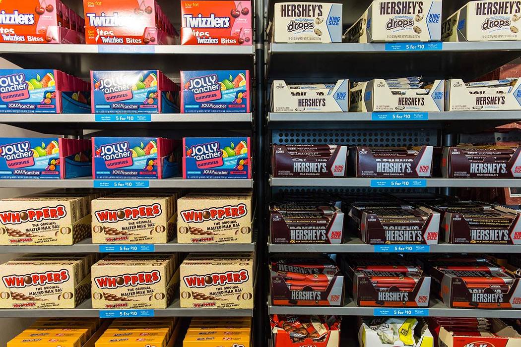 Boxes of Hershey candy are for sale at the Hershey's Chocolate World store in New York. (Timothy Fadek/Bloomberg)