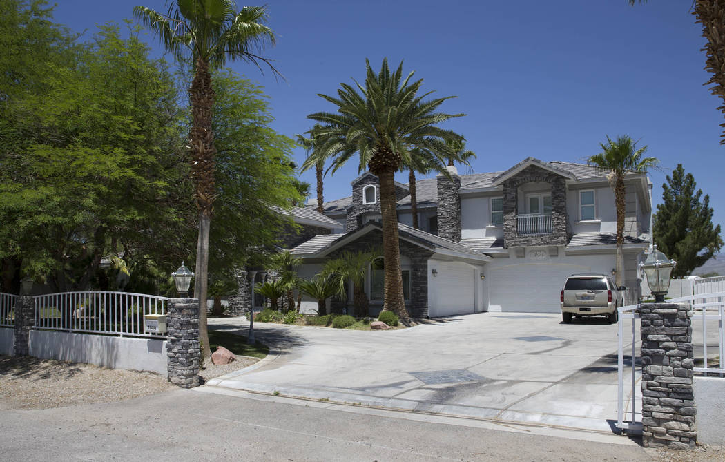 The home of former Strip illusionist Jan Rouven located at 7080 Donald Nelson Ave. near North Tenaya Way in Las Vegas on Friday, May 26, 2017. Richard Brian Las Vegas Review-Journal @vegasphotograph