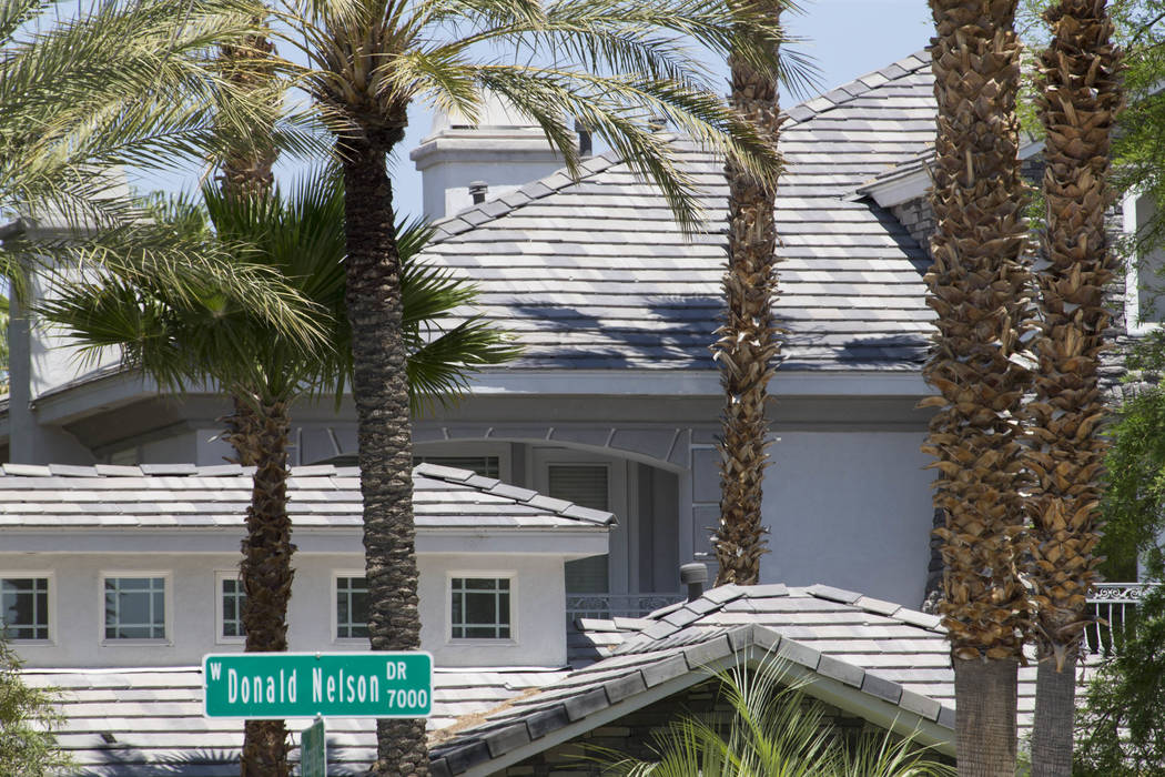 The home of former Strip illusionist Jan Rouven located at 7080 Donald Nelson Ave. near North Tenaya Way in Las Vegas on Friday, May 26, 2017. Richard Brian Las Vegas Review-Journal @vegasphotograph