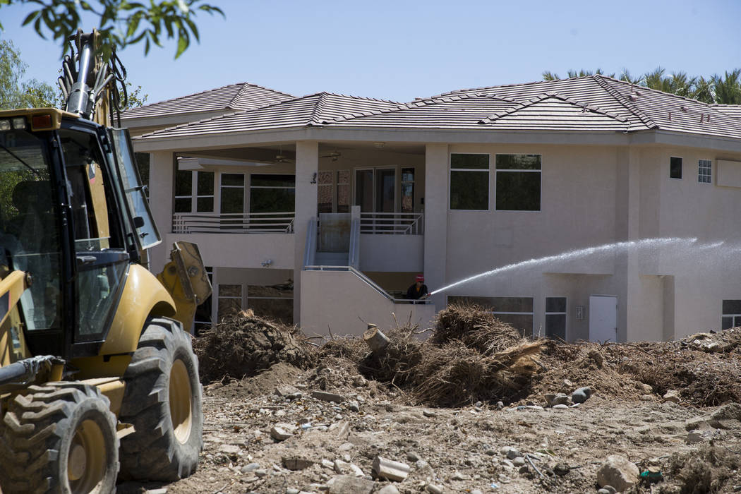 Construction on property linking several homes belonging to UFC president Dana White in the Tournament Hills community on Thursday, May 18, 2017, in Las Vegas. (Erik Verduzco/Las Vegas Review-Journal)