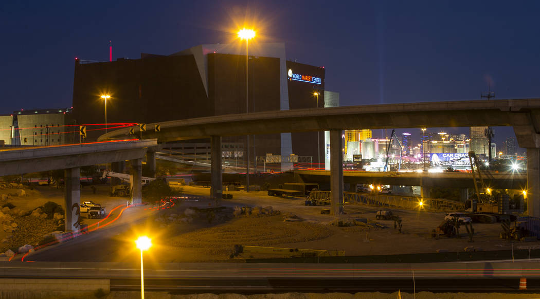 Project Neon construction goes on around the Spaghetti Bowl in Las Vegas on Thursday, June 8, 2017. Chase Stevens Las Vegas Review-Journal @csstevensphoto