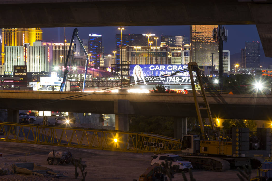 Project Neon construction goes on around the Spaghetti Bowl in Las Vegas on Thursday, June 8, 2017. Chase Stevens Las Vegas Review-Journal @csstevensphoto