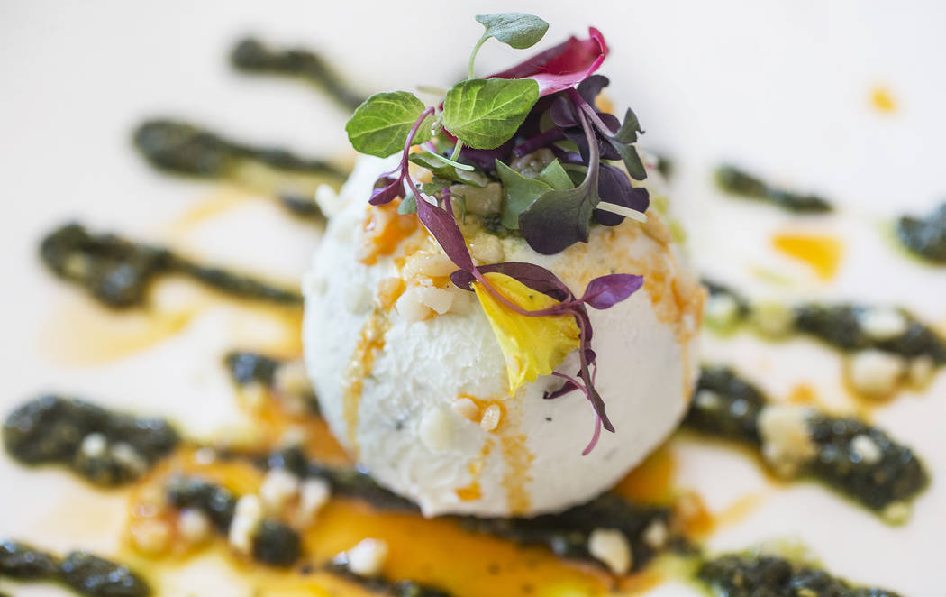 The pesto torte at DW Bistro on Sunday, May 28, 2017, at The Grammercy, in Las Vegas. Benjamin Hager Las Vegas Review-Journal @benjaminhphoto