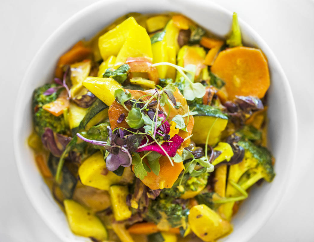 The chicken curry soup at DW Bistro on Sunday, May 28, 2017, at The Grammercy, in Las Vegas. Benjamin Hager Las Vegas Review-Journal @benjaminhphoto