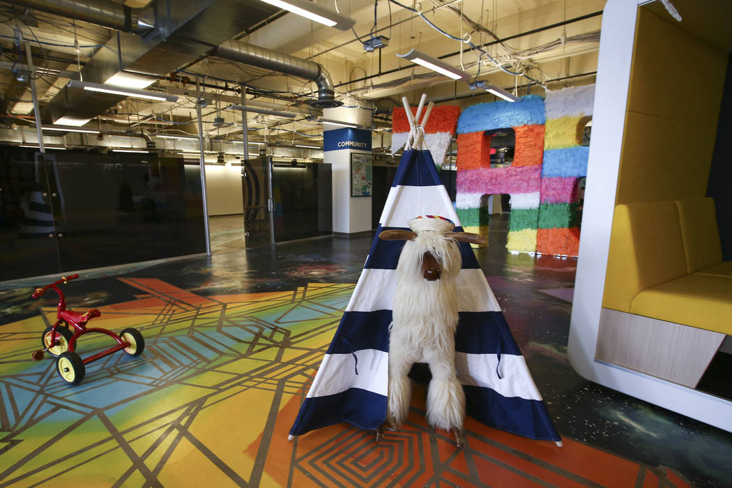 Part of the new tour area at Zappos headquarters in downtown Las Vegas on Thursday, June 1, 2017. Chase Stevens Las Vegas Review-Journal @csstevensphoto