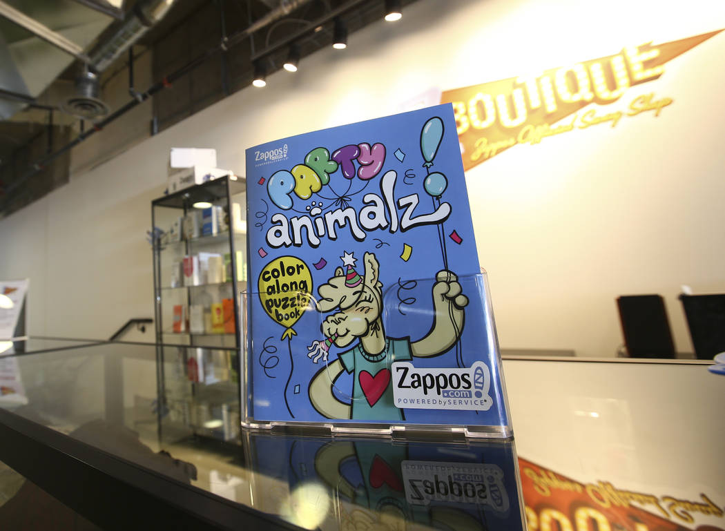 A coloring book in the gift shop area at Zappos headquarters in downtown Las Vegas on Thursday, June 1, 2017. Chase Stevens Las Vegas Review-Journal @csstevensphoto