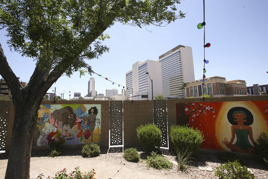 Murals painted by employees at Zappos headquarters in downtown Las Vegas on Thursday, June 1, 2017. Chase Stevens Las Vegas Review-Journal @csstevensphoto