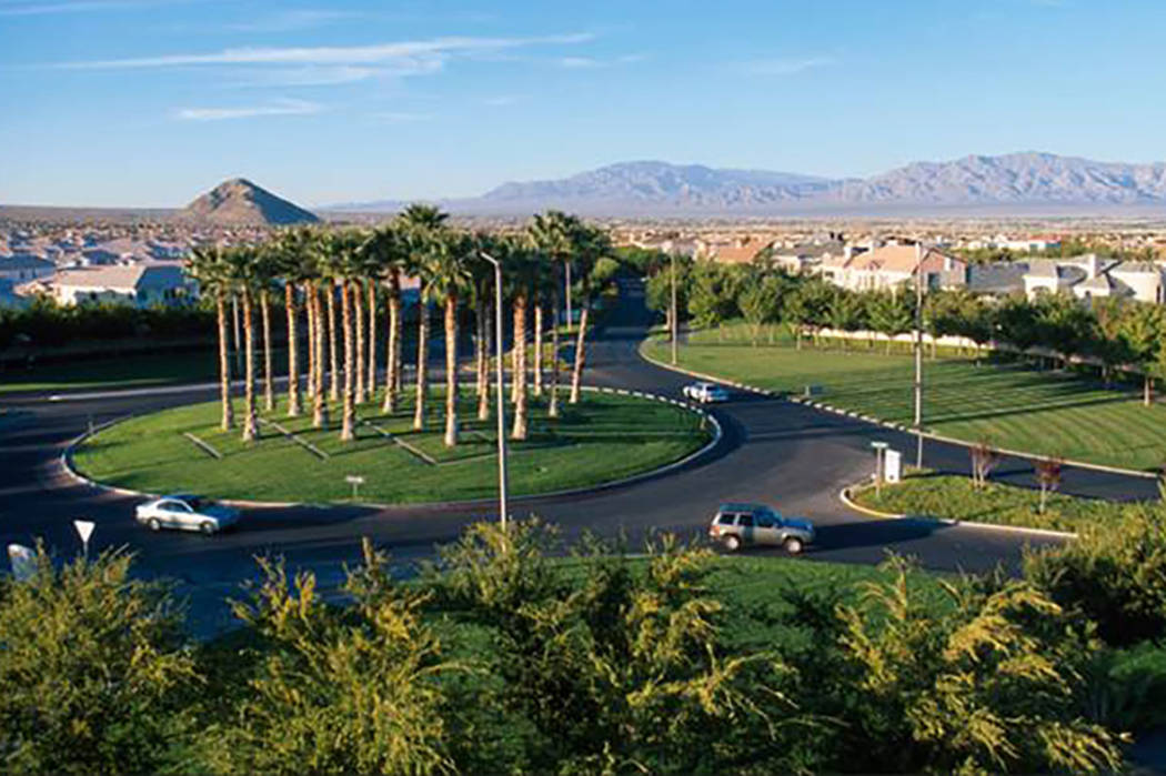 The roundabout on Town Center Drive and Hills Center Drive in Summerlin. Courtesy photo
