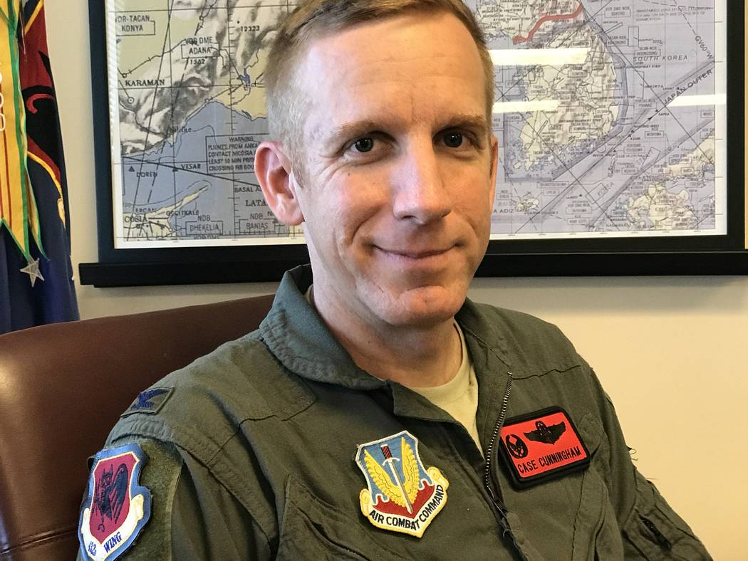 Col. Case Cunningham, commander of the 432nd Wing at Creech Air Force Base, June 1, 2017. Keith Rogers/Las Vegas Review-Journal