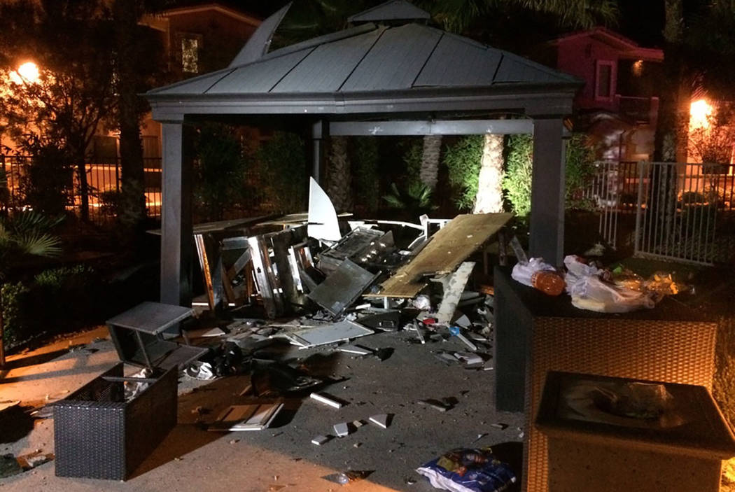 Scene of the explosion at 10200 Giles St. in Las Vegas (Clark County Fire Department)