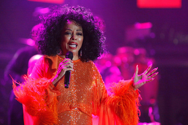 Singer Diana Ross performs on the final day of the 21st Annual St. Lucia Jazz festival at Pigeon Island National Landmark, May 13, 2012. (Andrea De Silva/Reuters)