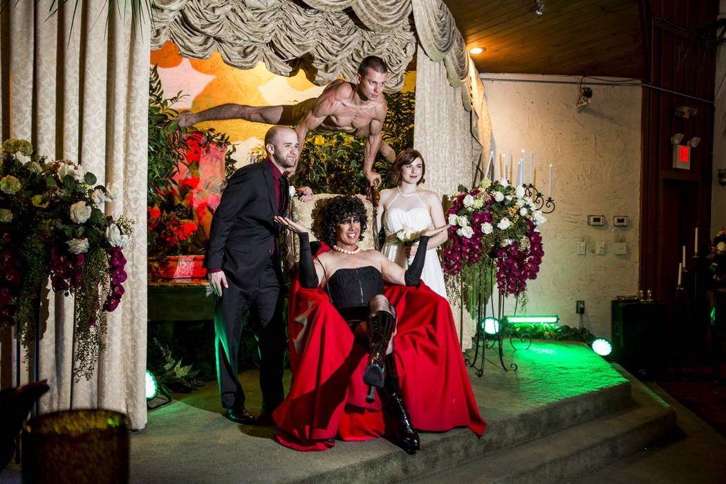 The Rocky Horror Picture Show wedding of Alex Spivak and Dominique Lehn at the Viva Las Vegas Wedding Chapel on Saturday, June 3, 2017.  Patrick Connolly Las Vegas Review-Journal @PConnPie