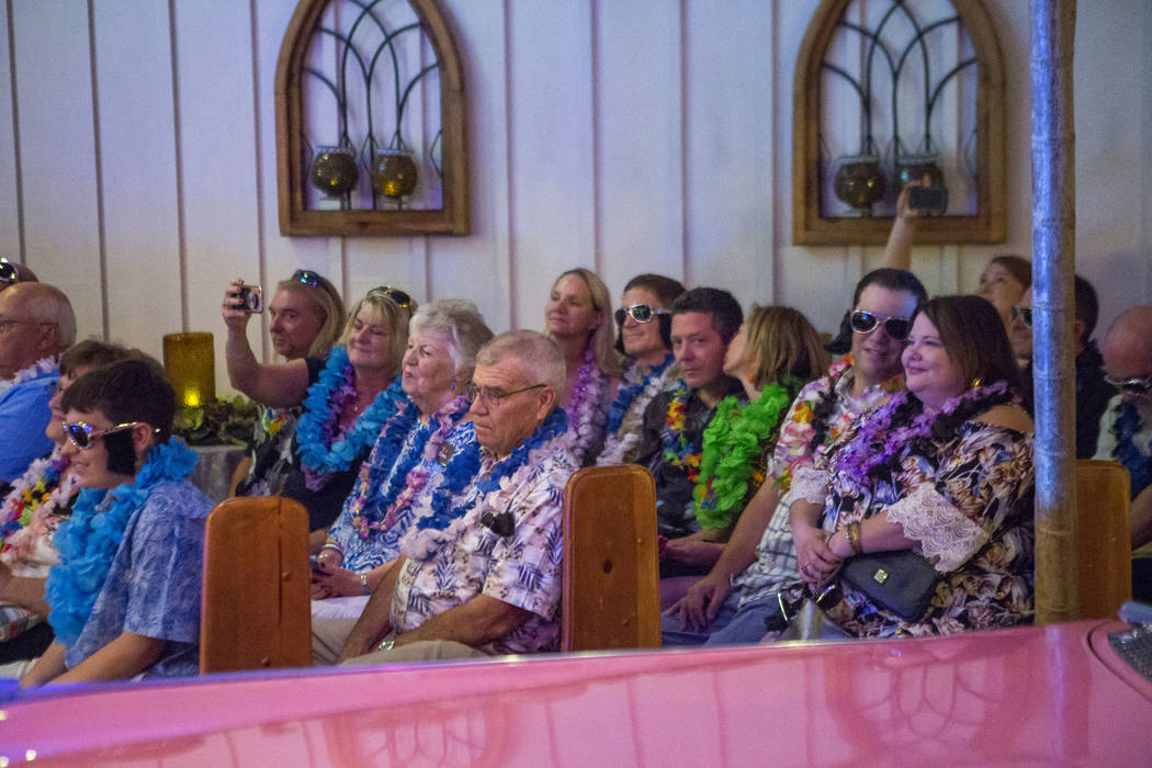 Guests during the Elvis-themed ceremony for Missie Berry and Robert Moseley to renew their wedding vows at the Viva Las Vegas Wedding Chapel on Saturday, June 3, 2017.  Patrick Connolly Las Vegas  ...