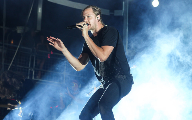Dan Reynolds of Imagine Dragons performs during the Life is Beautiful festival in downtown Las Vegas on Saturday, Sept. 26, 2015. Chase Stevens/Las Vegas Review-Journal Follow @csstevensphoto