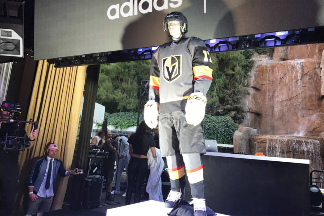 Vegas Golden Knights reveal first home jersey at Adidas event