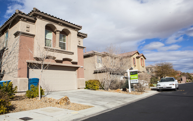 A home listed for rent by Invitation Homes at 9330 Weeping Water Avenue in Las Vegas on Friday, Feb. 3, 2017. Miranda Alam/Las Vegas Review-Journal @miranda_alam