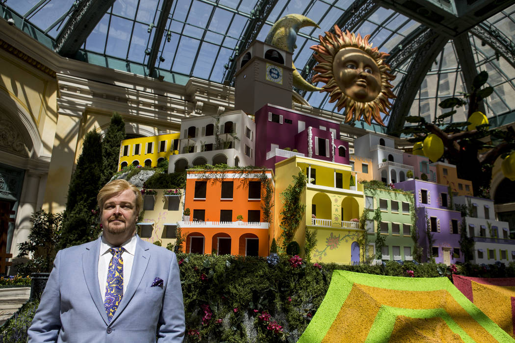 Ed Libby, conservatory designer, during the opening of his new Italian-inspired display at Bellagio's Conservatory & Botanical Gardens on Monday, June 12, 2017.  Patrick Connolly Las Vegas Rev ...