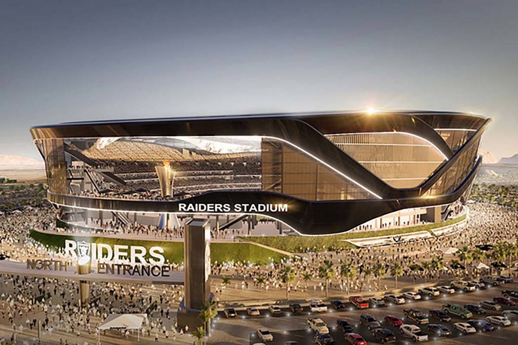 Rendering of proposed Raiders Stadium in Las Vegas (MANICA Architecture)