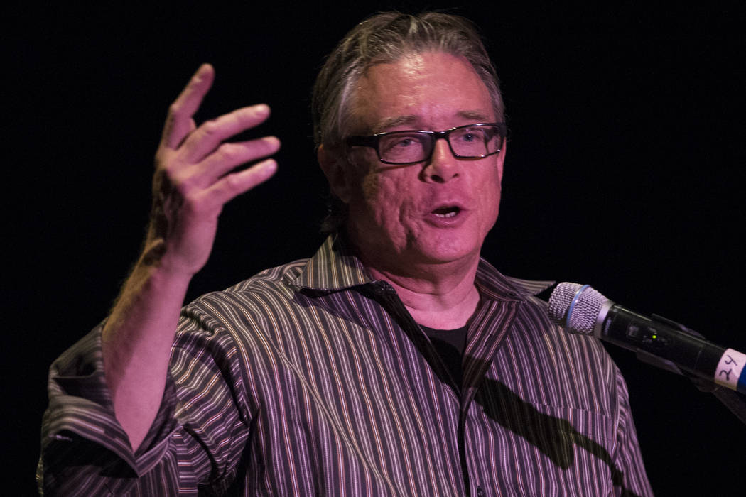 Poet Bruce Isaacson during a book release party at the Winchester Cultural Center on Saturday, June 17, 2017 in Las Vegas. The new poetry anthology, "Clark: Poetry from Clark County Nevad ...