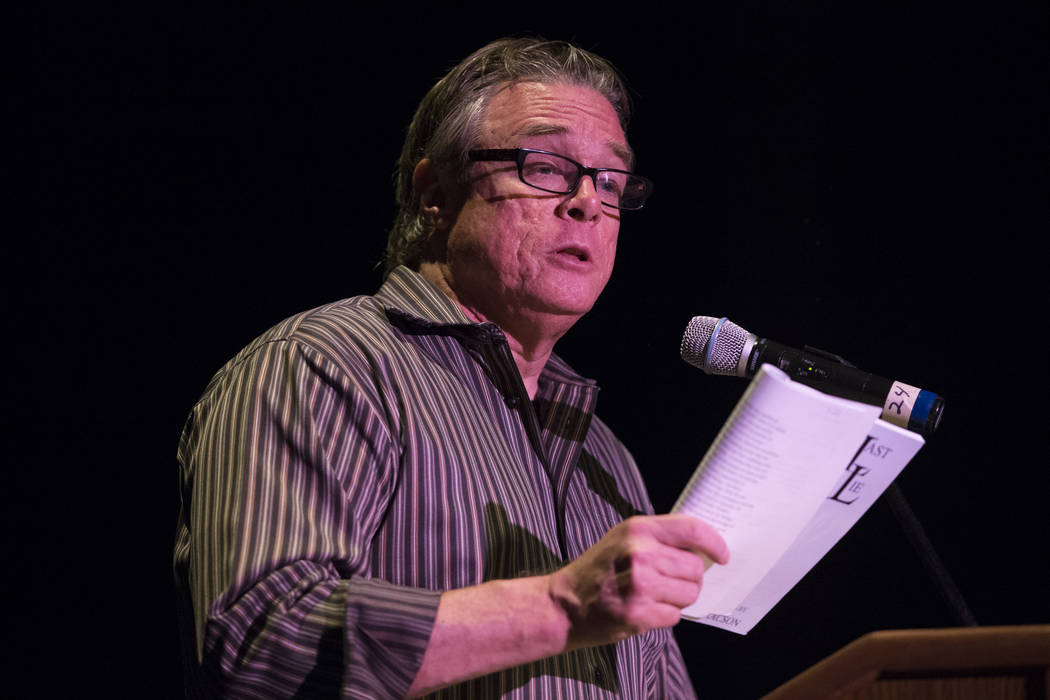 Poet Bruce Isaacson during a book release party at the Winchester Cultural Center on Saturday, June 17, 2017 in Las Vegas. The new poetry anthology, "Clark: Poetry from Clark County Nevad ...