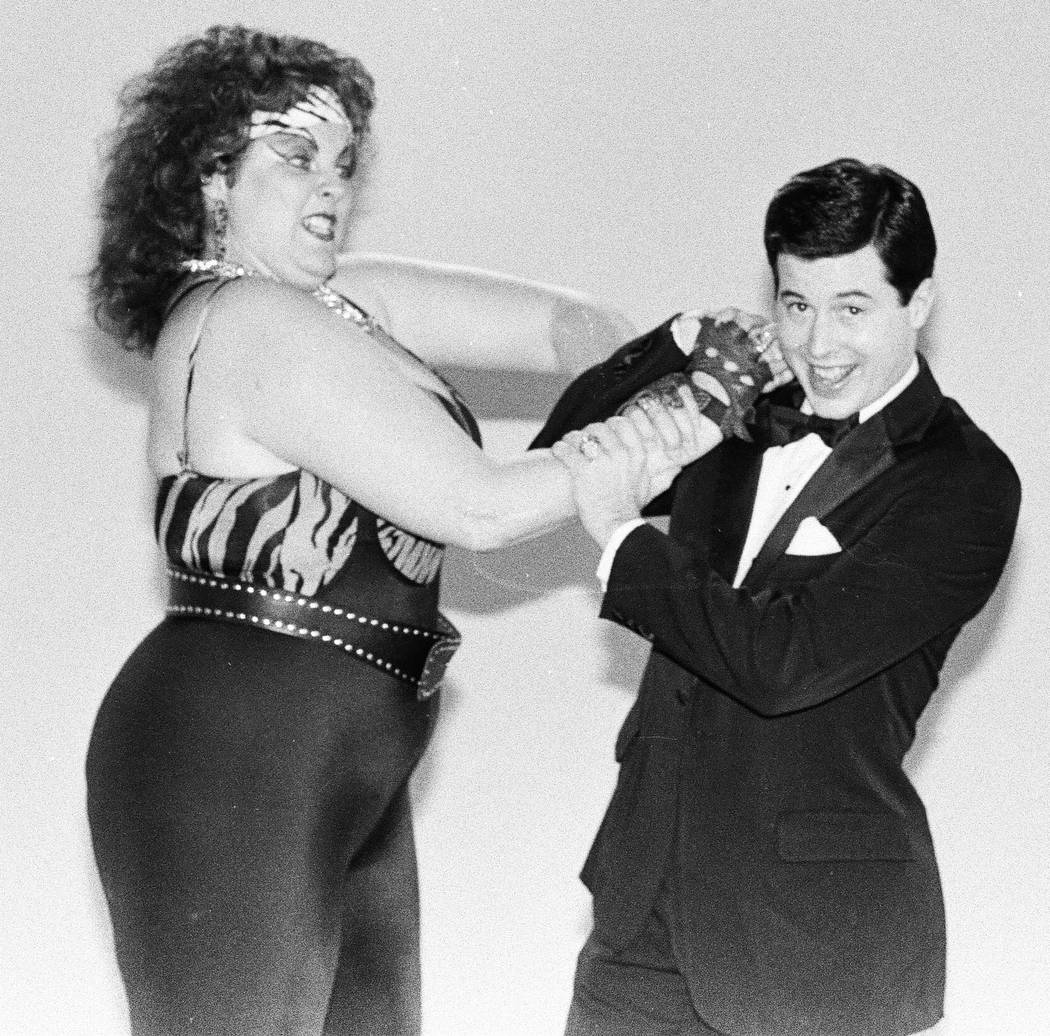 "GLOW" creator David McLane is shown in this promotional photo with Matilda the Hun. (courtesy David McLane)