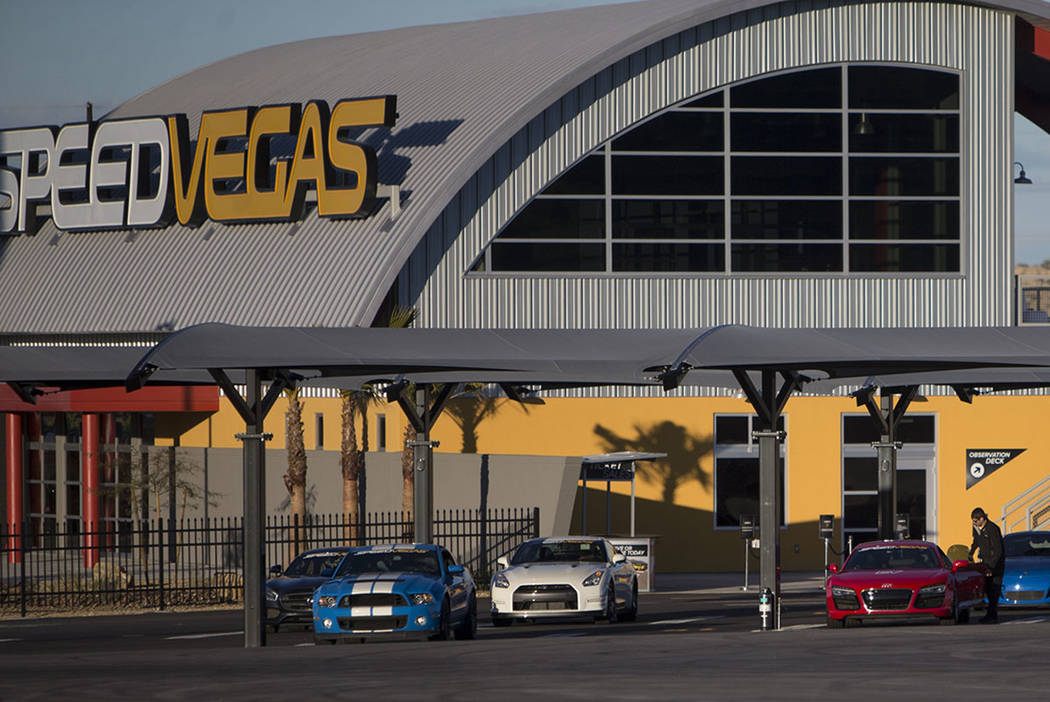SpeedVegas opened again today since a fiery crash killed two people Feb.12, Thursday, Feb. 23, 2017, in Las Vegas. (Erik Verduzco/Las Vegas Review-Journal) @Erik_Verduzco