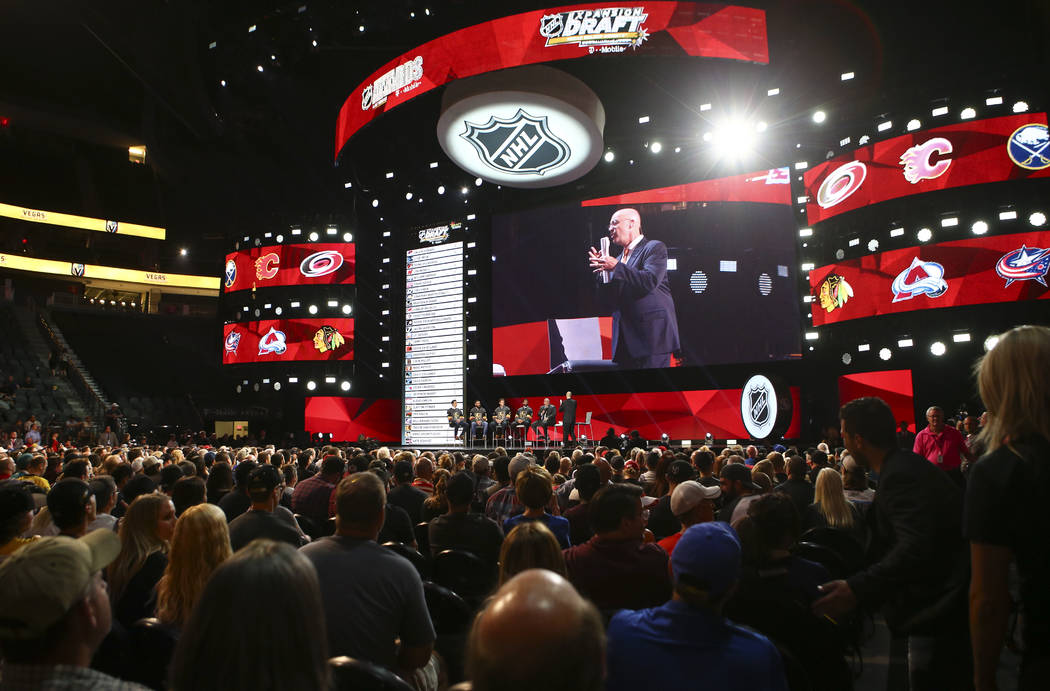 Fans enjoy a roundtable with Vegas Golden Knights players following the NHL Awards and expansion draft at the T-Mobile Arena in Las Vegas on Wednesday, June 21, 2017. Chase Stevens Las Vegas Revie ...
