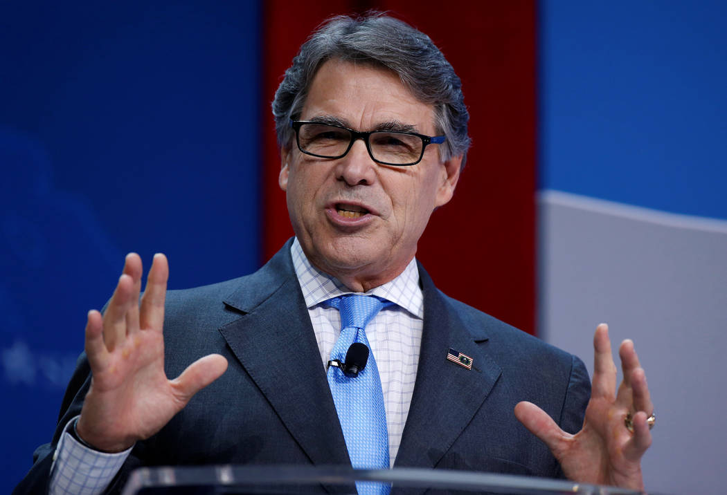 Secretary of Energy Rick Perry speaks at 2017 SelectUSA Investment Summit in Oxon Hill, Maryland, June 19, 2017. (Joshua Roberts/Reuters)