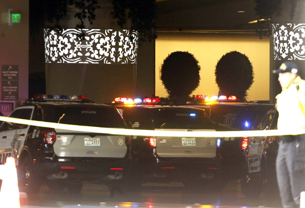 Las Vegas police are attempting to contact a man who barricaded himself in a stolen car at The Cosmopolitan hotel-casino on Saturday, June 24, 2017, in Las Vegas. Bizuayehu Tesfaye Las Vegas Revie ...