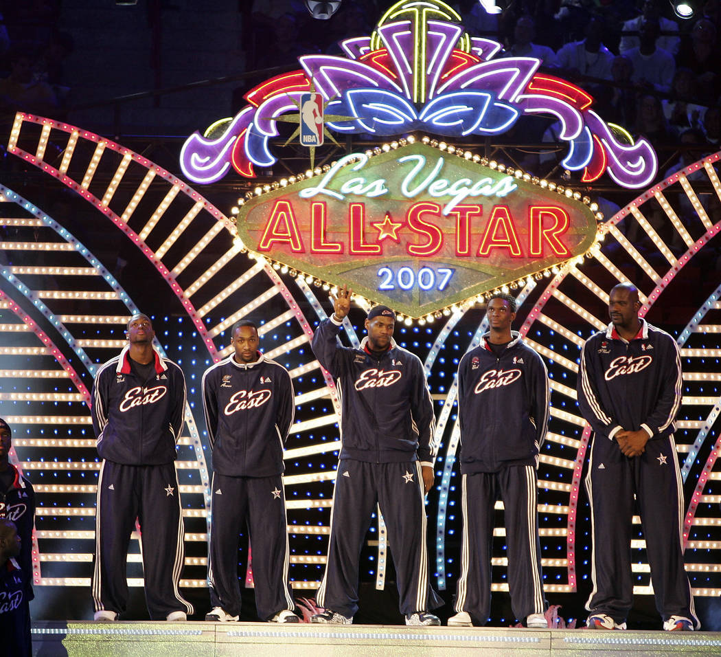 NBA Eastern Conference starting players are introduced during the All-Star basketball game at the Thomas and Mack Center in Las Vegas on Sunday, Feb. 18, 2007 . (John Gurzinski/Las Vegas Review-Jo ...