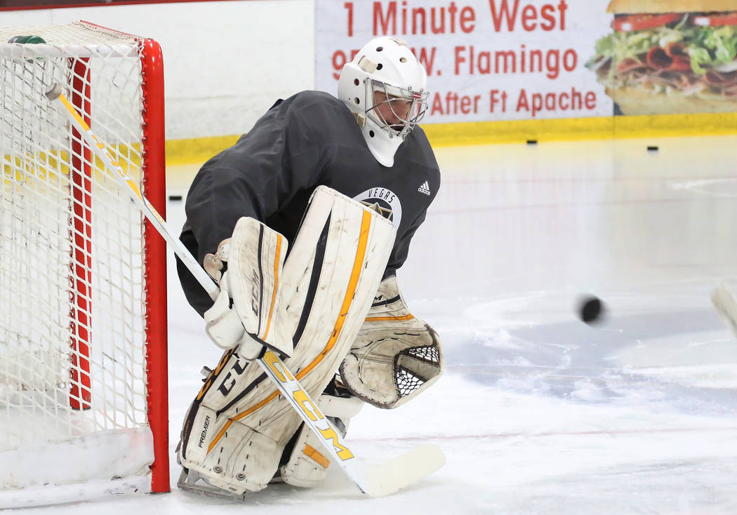 Rookie goaltenders show potential at Vegas Golden Knights camp | Las ...