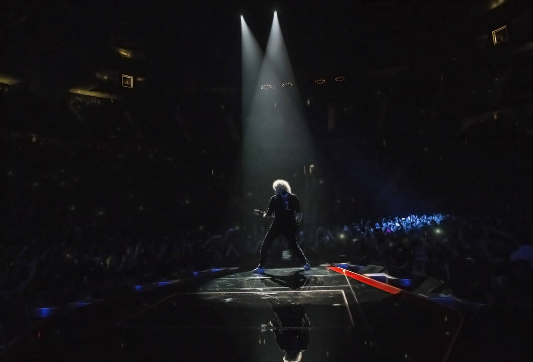 Queen guitarist Brian May performs on Saturday, June 24, 2017, at T-Mobile Arena, in Las Vegas. Benjamin Hager Las Vegas Review-Journal @benjaminhphoto