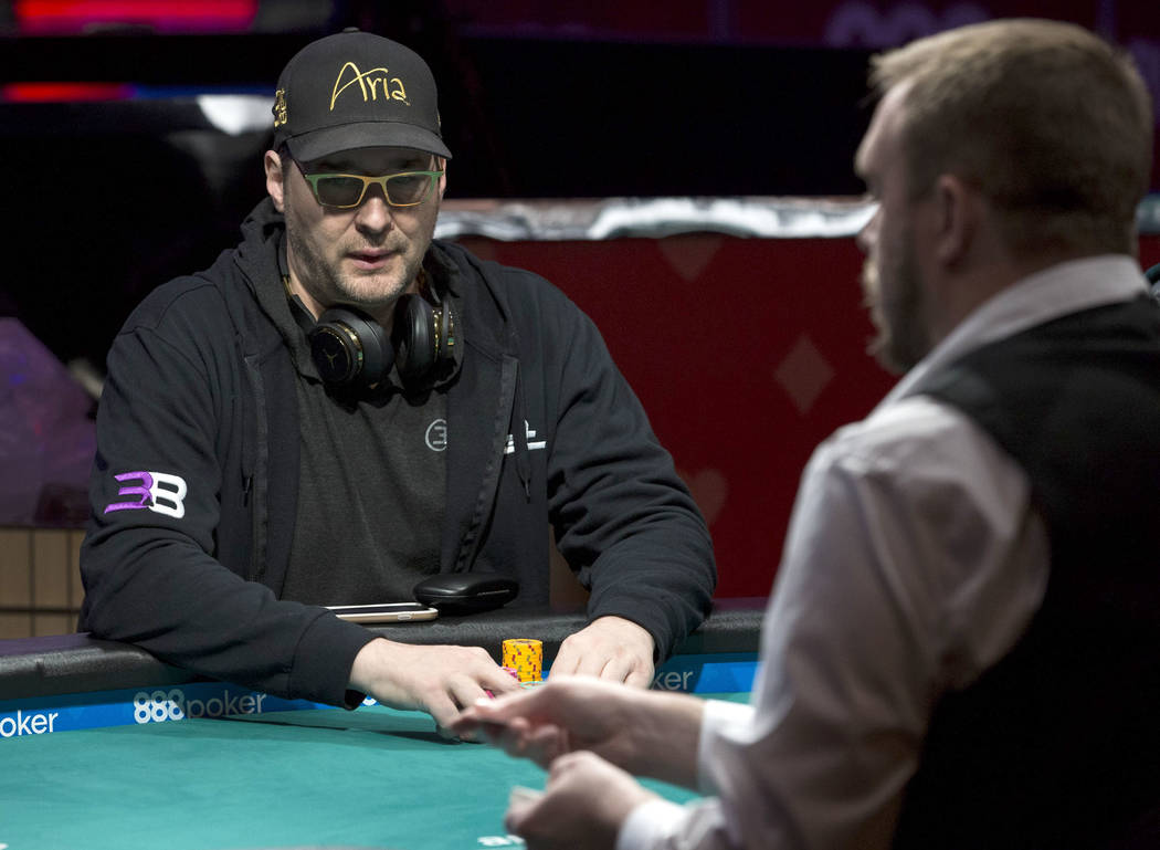 Phil Hellmuth plays a hand during the World Series of Poker on Monday, June 26, 2017, at the Rio hotel-casino, in Las Vegas. Richard Brian Las Vegas Review-Journal @vegasphotograph
