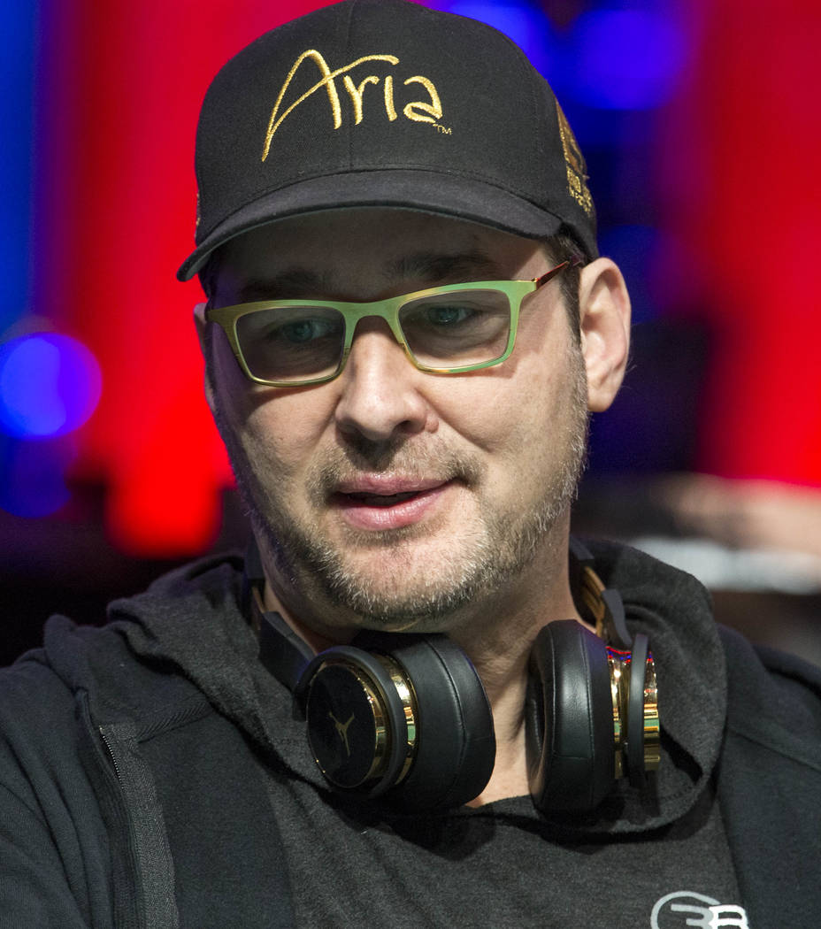 Phil Hellmuth plays a hand during the World Series of Poker on Monday, June 26, 2017, at the Rio hotel-casino, in Las Vegas. (Richard Brian/Las Vegas Review-Journal) @vegasphotograph