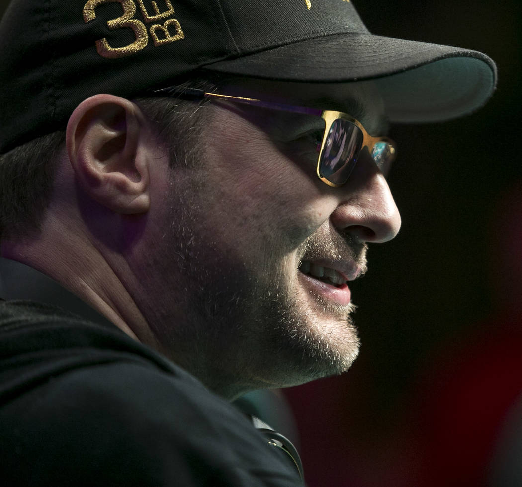 Phil Hellmuth plays a hand during the World Series of Poker on Monday, June 26, 2017, at the Rio hotel-casino, in Las Vegas. (Richard Brian/Las Vegas Review-Journal) @vegasphotograph