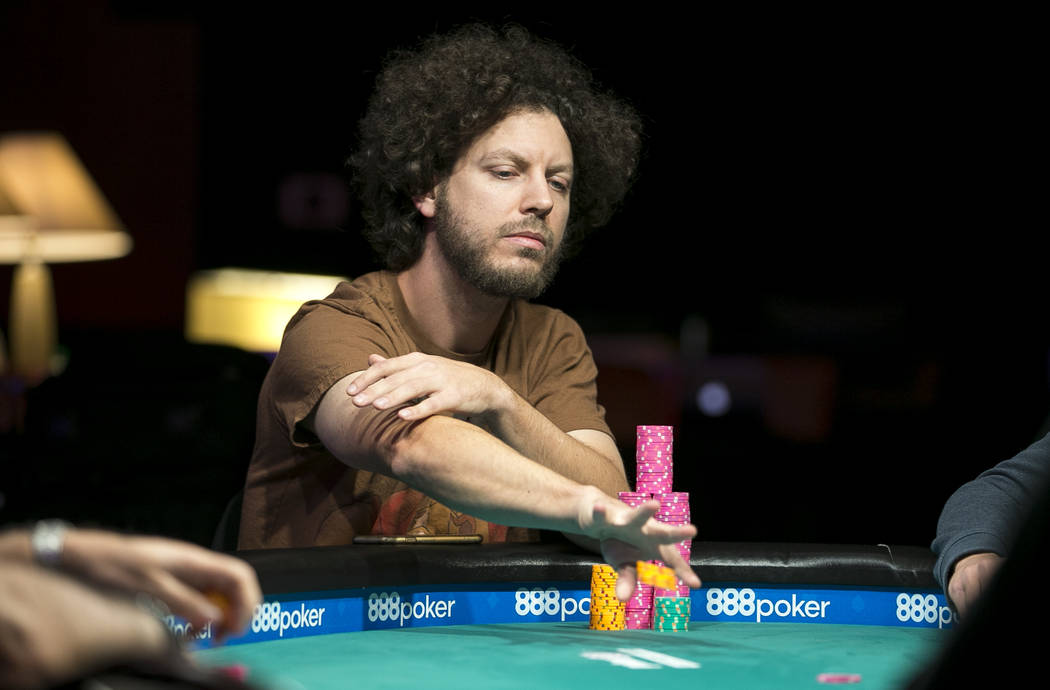 Chris Vitch of Arizona places a bet during the World Series of Poker on Monday, June 26, 2017, at the Rio hotel-casino, in Las Vegas. (Richard Brian/Las Vegas Review-Journal) @vegasphotograph
