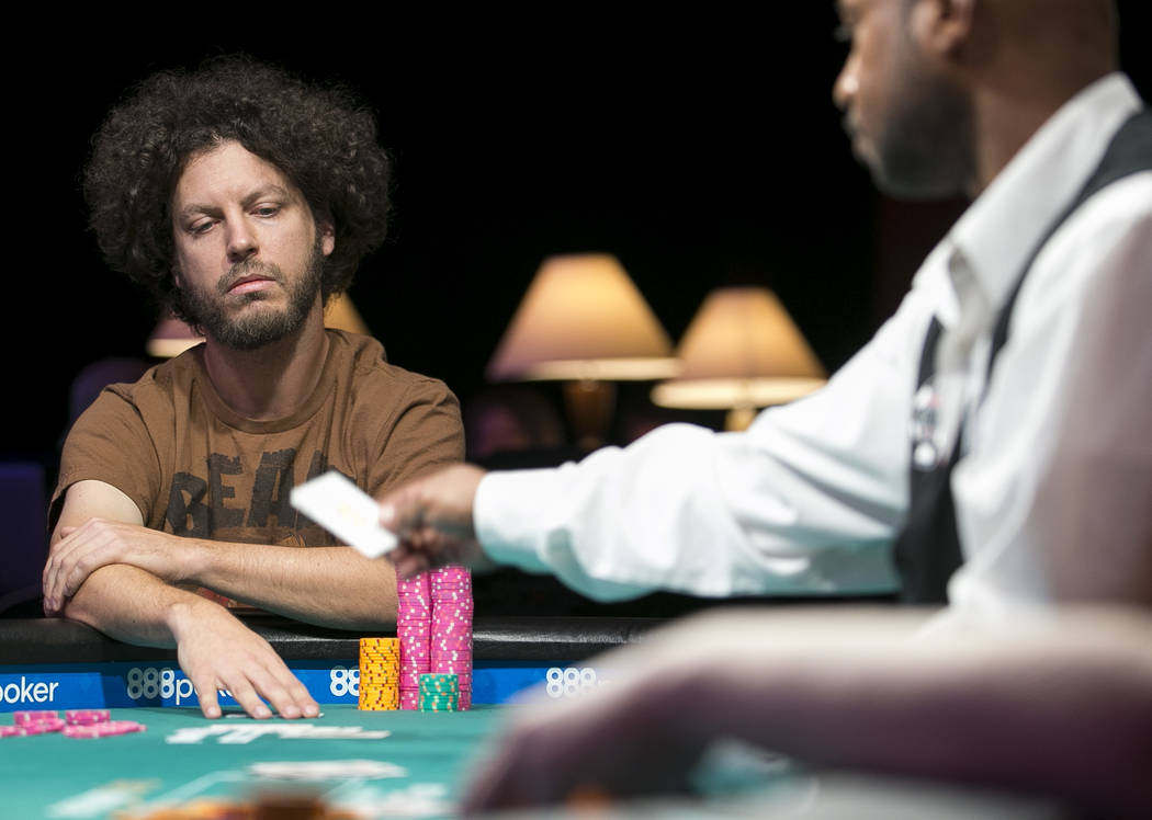 Chris Vitch of Arizona waits for his cards during the World Series of Poker on Monday, June 26, 2017, at the Rio hotel-casino, in Las Vegas. (Richard Brian/Las Vegas Review-Journal) @vegasphotograph