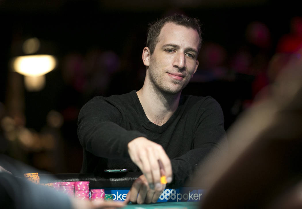 Benny Glaser of England plays a hand during the World Series of Poker on Monday, June 26, 2017, at the Rio hotel-casino, in Las Vegas. (Richard Brian/Las Vegas Review-Journal) @vegasphotograph
